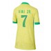 Brazílie Vinicius Junior #7 Dámské Domácí Dres Copa America 2024 Krátkým Rukávem